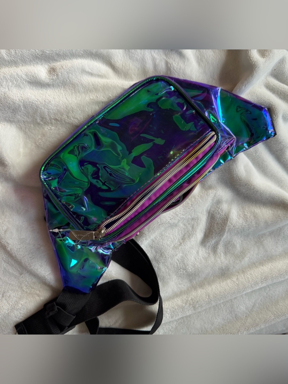 Sojourner Purple-Green Holographic Fanny Pack